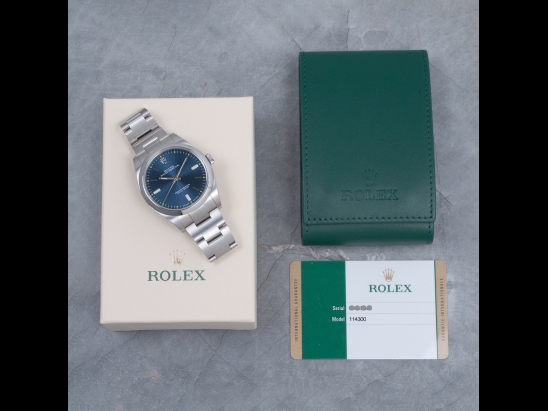 Rolex Oyster Perpetual 39 Blu Oyster Blue Jeans Dial - Rolex Guarante  Watch  114300